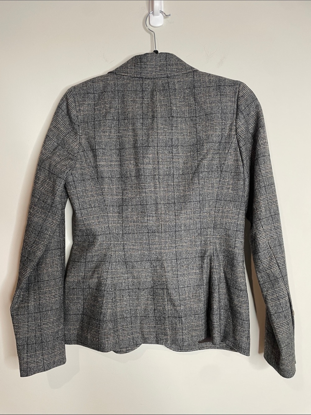 Vince | Women’s Gray Plaid Wool Blend Blazer Size 4 - Picture 5 of 5